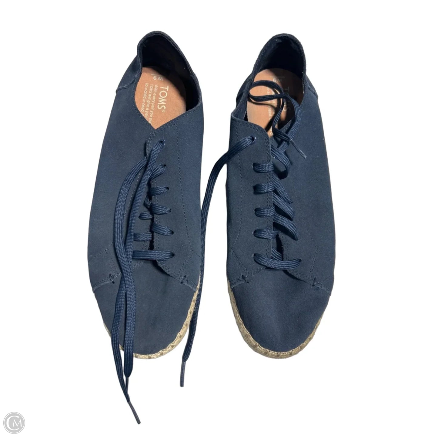 Shoes Flats By Toms In Blue, Size: 9