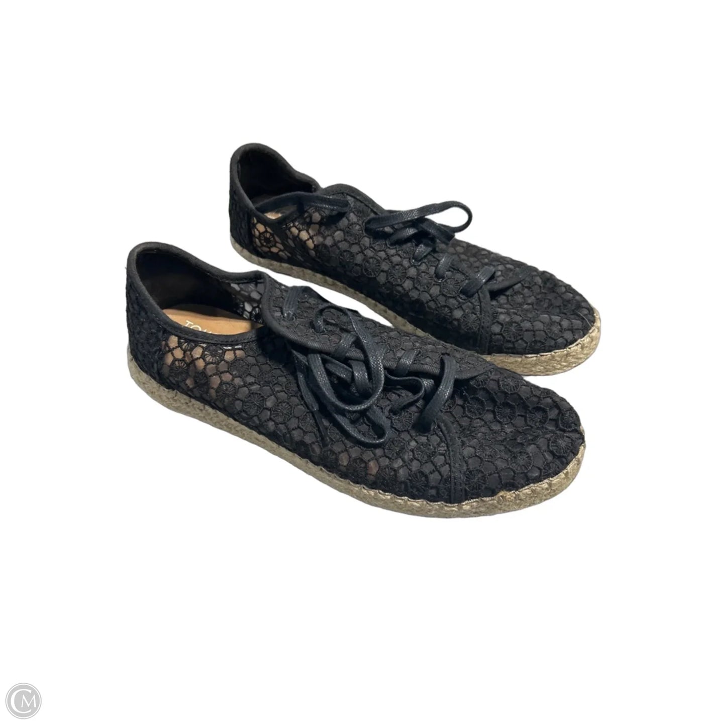 Shoes Flats By Toms In Black, Size: 9