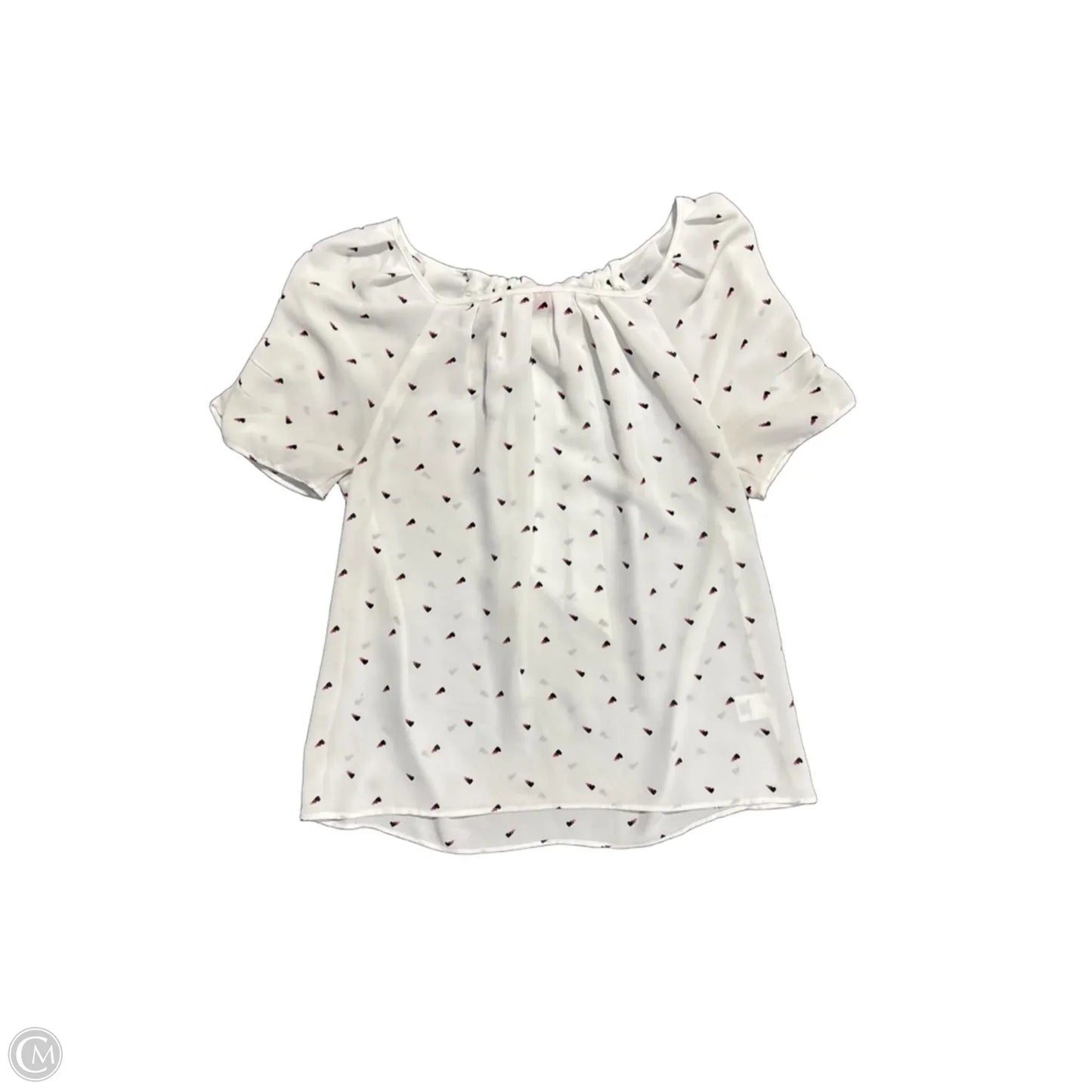 Top Short Sleeve By Elle In White, Size: S
