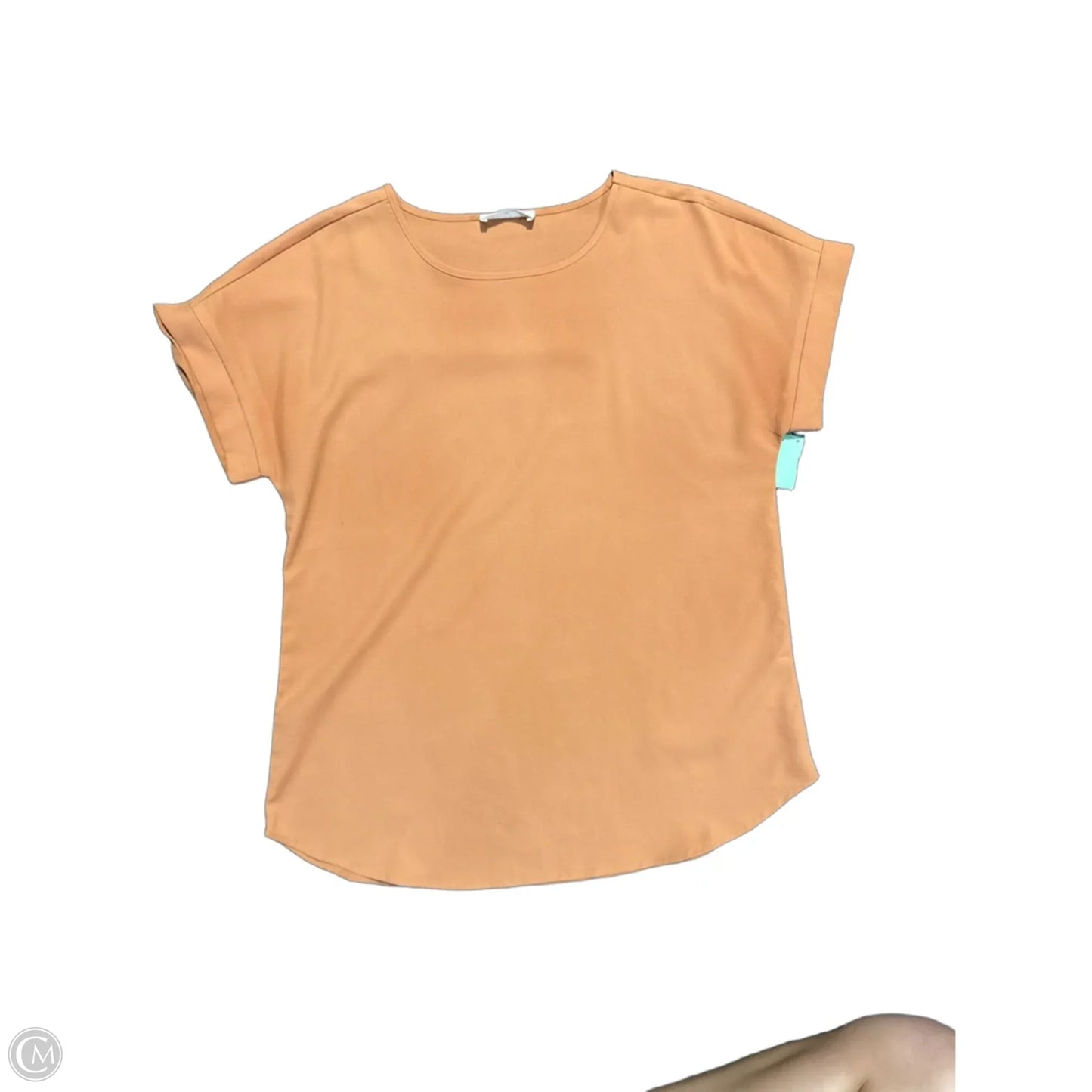 Top Short Sleeve By Zenana In Tan, Size: M
