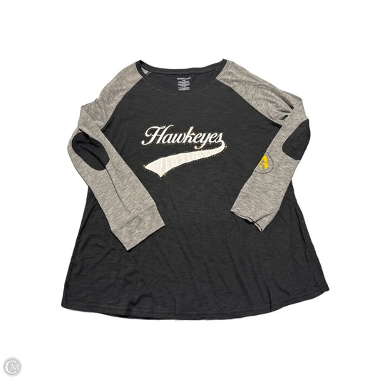 Top Long Sleeve By Cmc In Black & Grey, Size: 2x