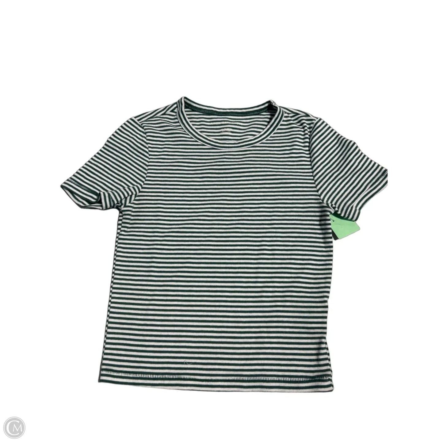 Top Short Sleeve By American Eagle In Striped Pattern, Size: Xs