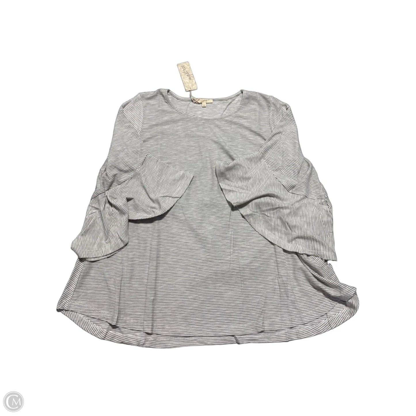 Top Short Sleeve By Mystree In Black & White, Size: L