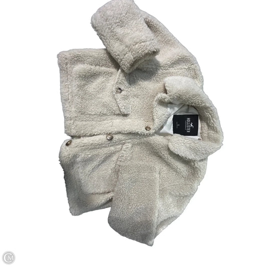 Jacket Faux Fur & Sherpa By Hollister In Cream, Size: S