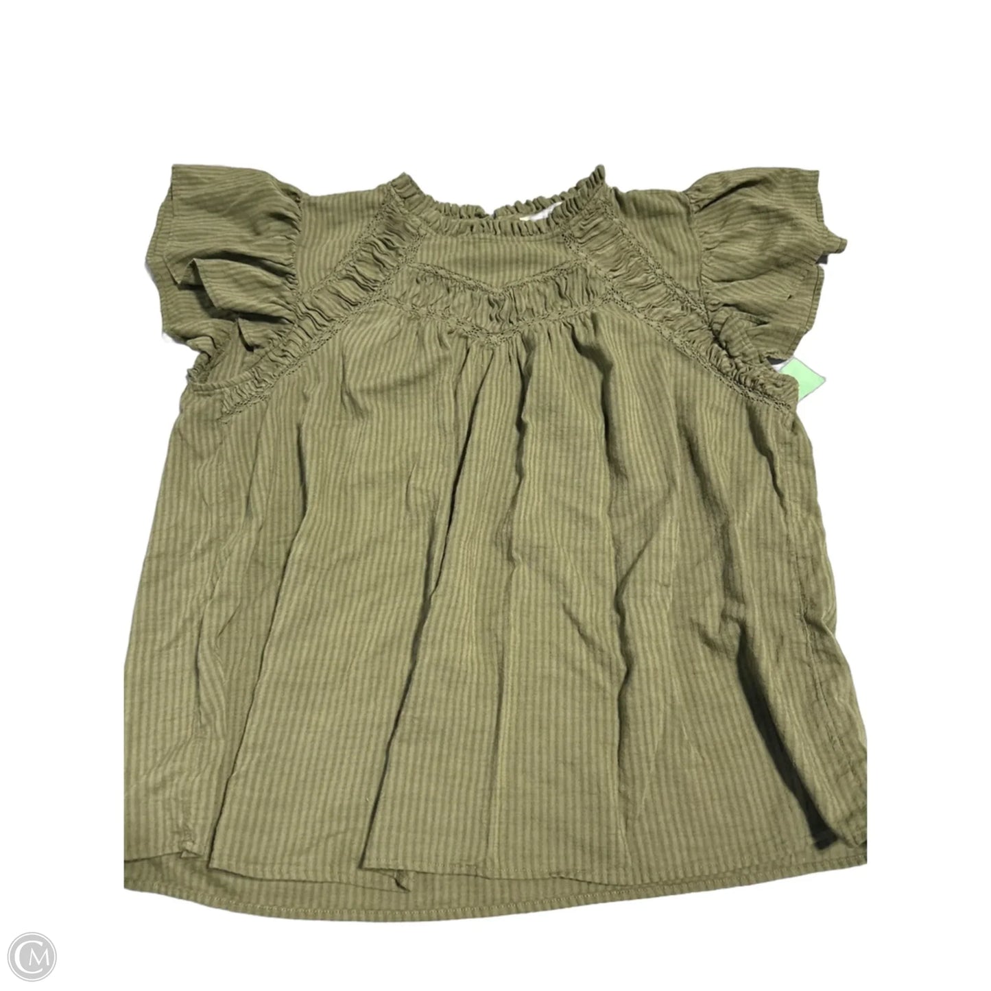 Top Short Sleeve By Loft In Green, Size: Xxl
