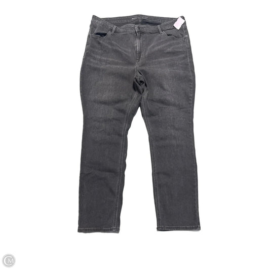 Jeans Straight By Old Navy In Black Denim, Size: 18