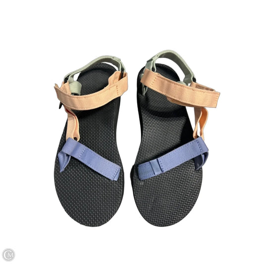 Sandals Heels Platform By Teva In Multi-colored, Size: 10
