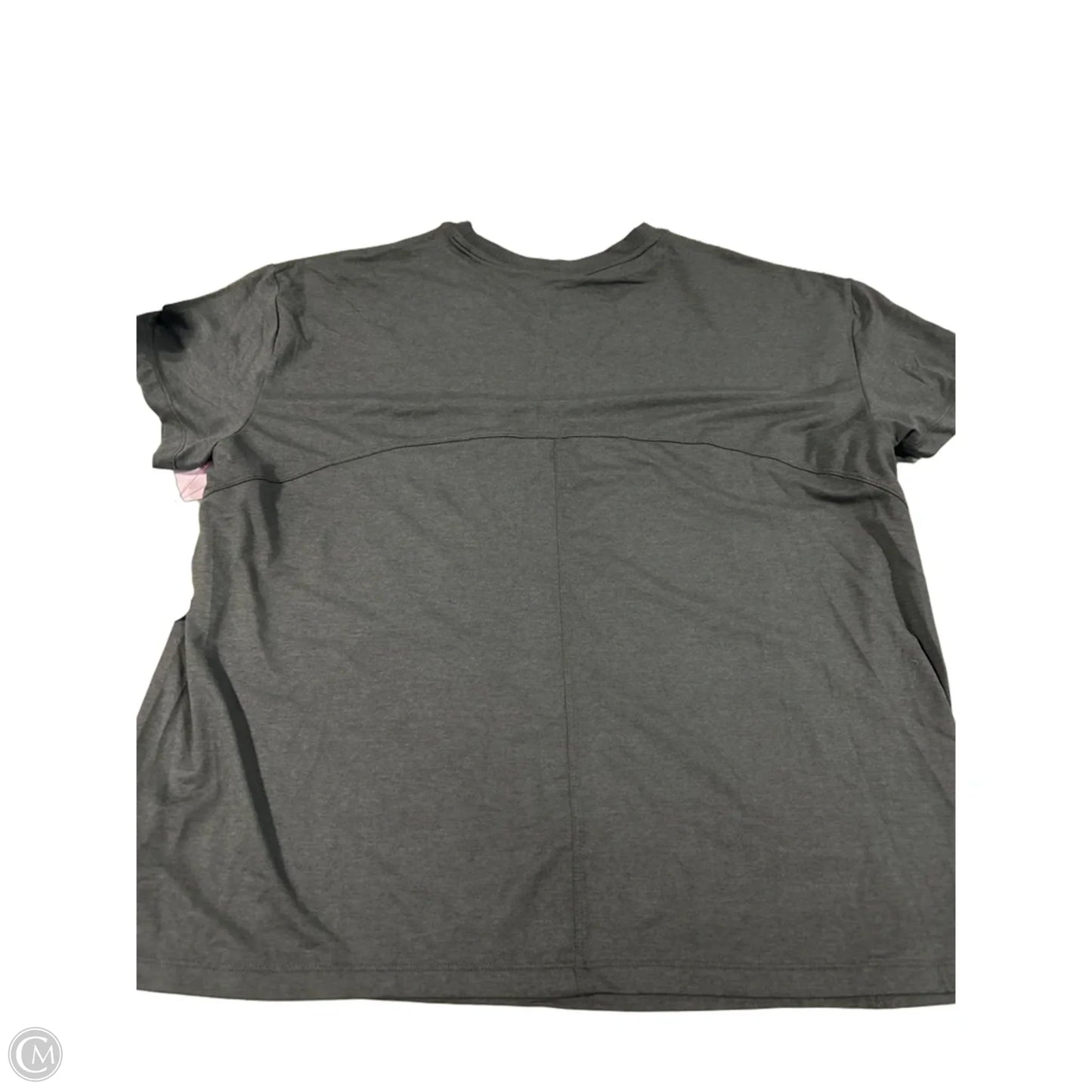 Athletic Top Short Sleeve By Reebok In Grey, Size: L