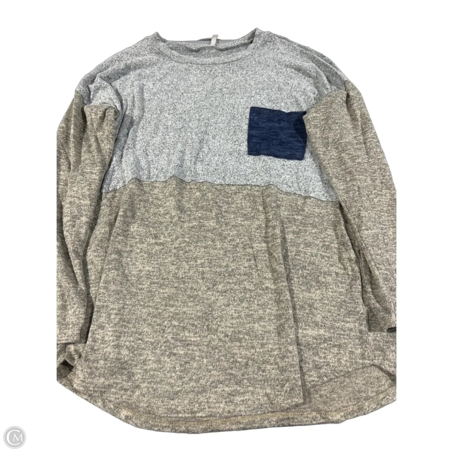 Top Long Sleeve By My Story In Grey, Size: L