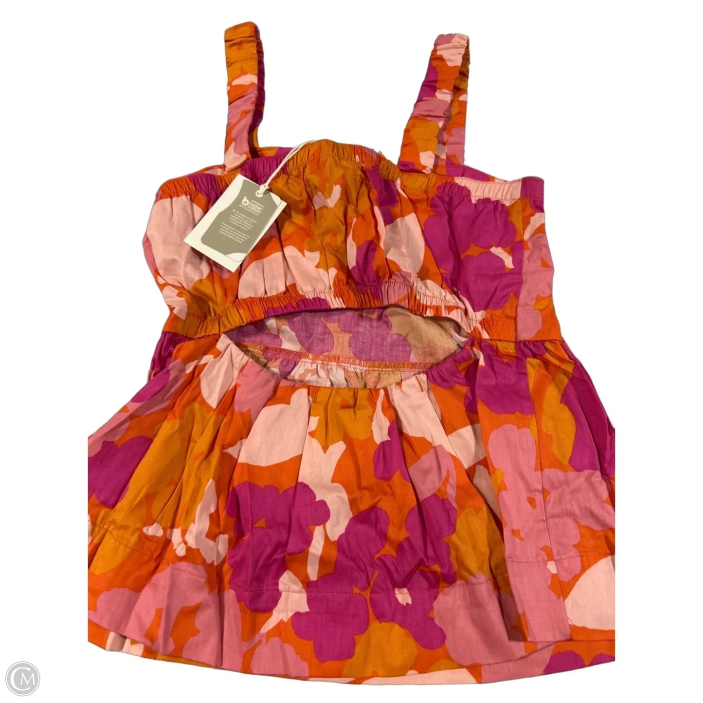 Tank Top By Free Assembly In Orange & Pink, Size: S