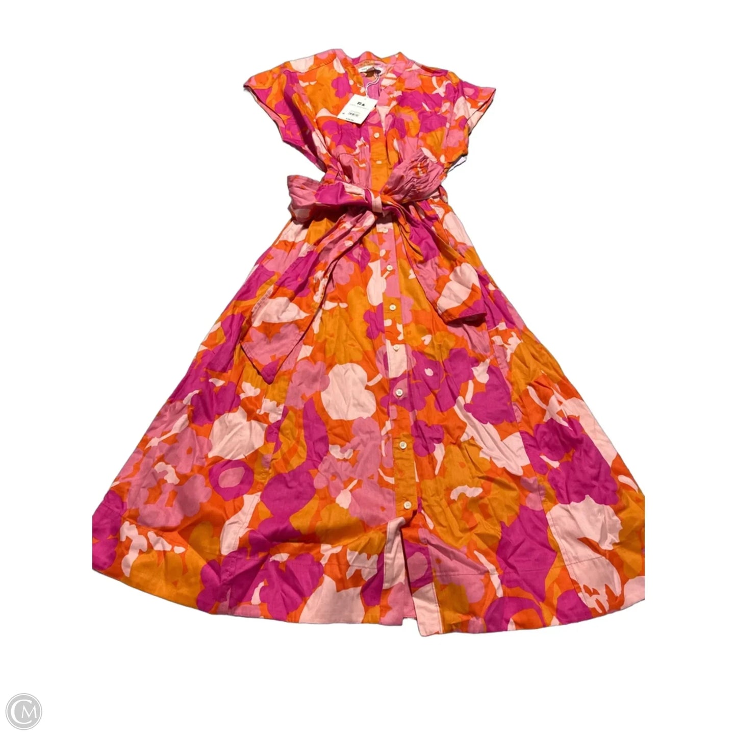 Dress Casual Maxi By Free Assembly In Orange & Pink, Size: S