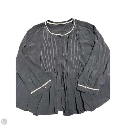 Top Long Sleeve By Velvet In Black, Size: L