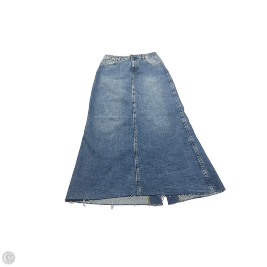 Skirt Maxi By Zara In Blue Denim, Size: M