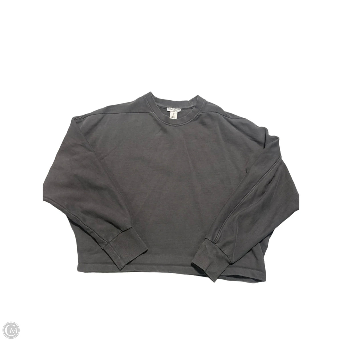 Top Long Sleeve By Cmc In Grey, Size: S