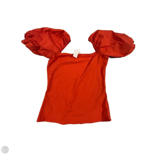 Top Short Sleeve By H&m In Orange, Size: Xs