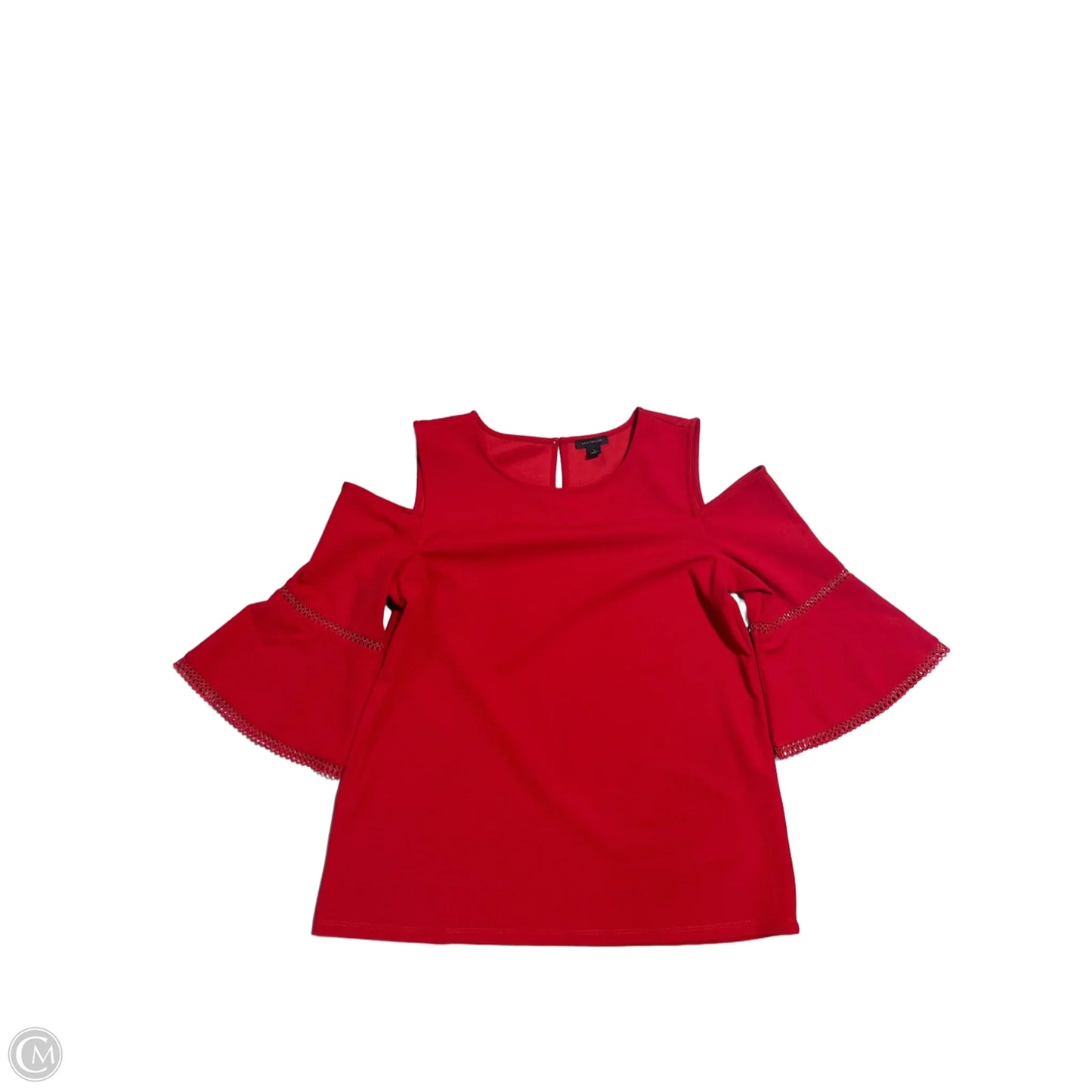 Top Short Sleeve By Ann Taylor In Red, Size: S