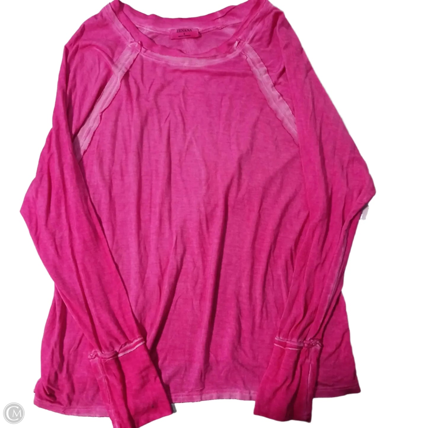 Top Long Sleeve By Cmc In Pink, Size: S