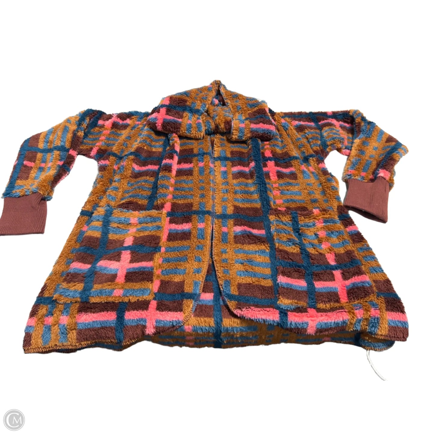 Jacket Faux Fur & Sherpa By Cmc In Plaid Pattern, Size: S