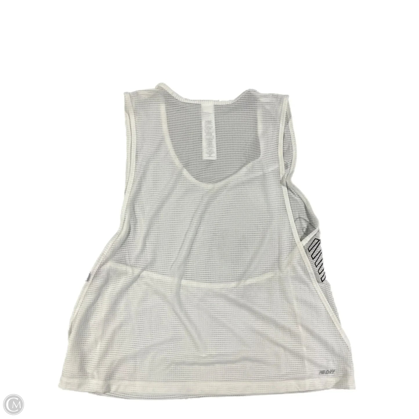 Athletic Tank Top By New Balance In White, Size: S