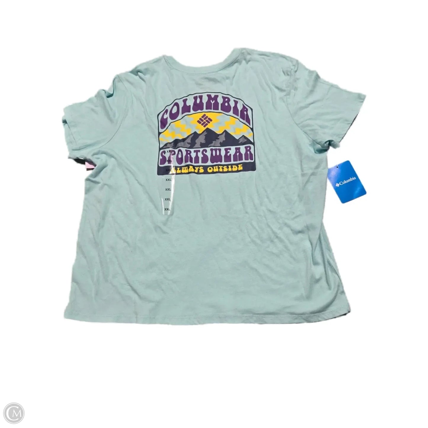 Top Short Sleeve By Columbia In Teal, Size: Xxl