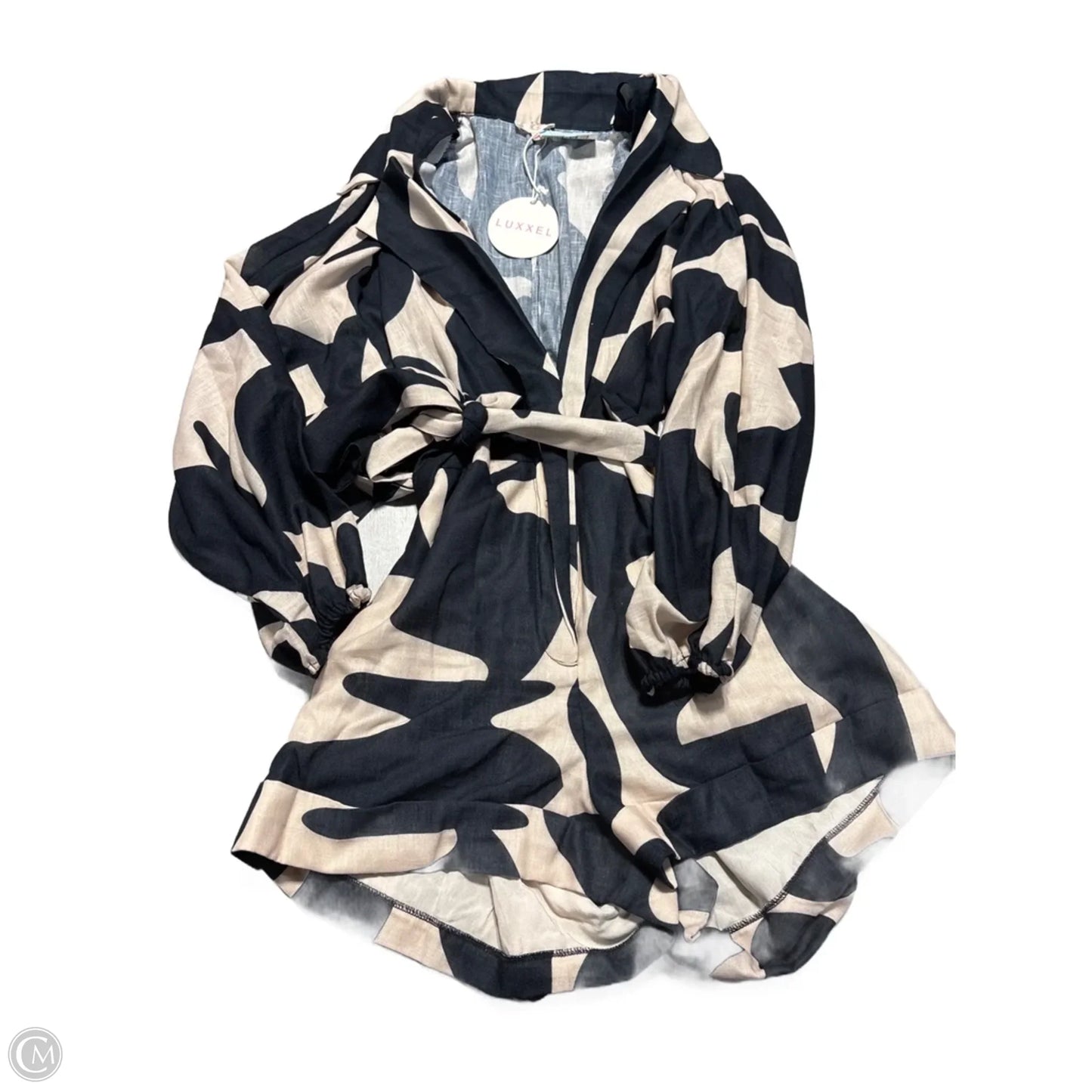 Romper By Cme In Black & Tan, Size: L