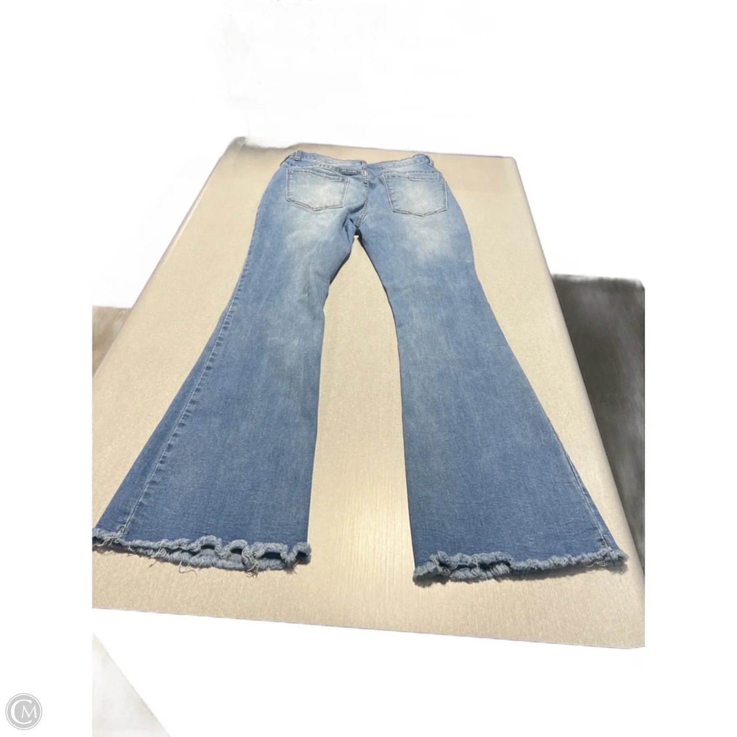 Jeans Flared By Cmf In Blue Denim, Size: 10