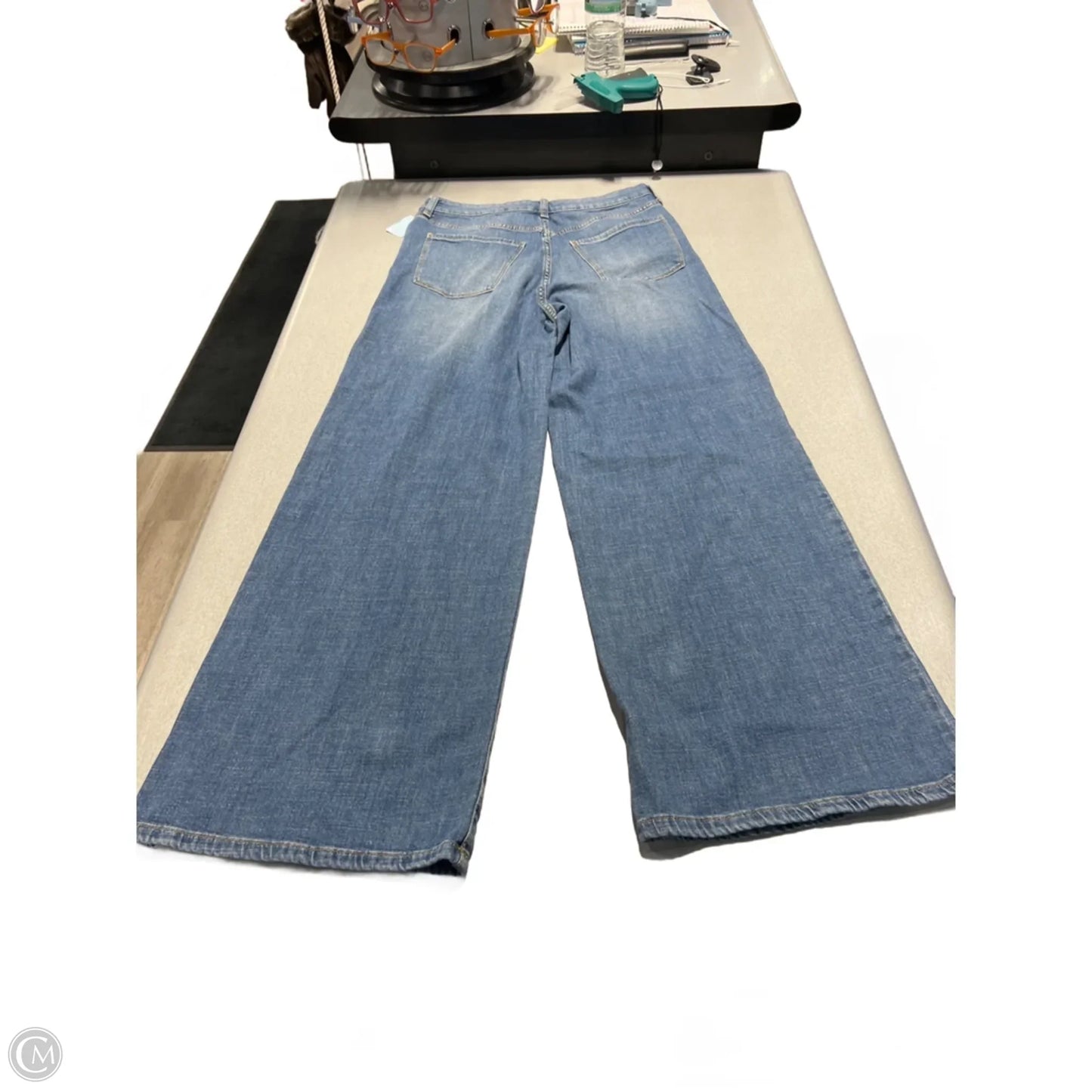 Jeans Flared By Cme In Blue Denim, Size: 8