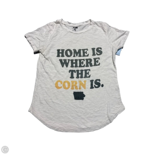 Top Short Sleeve Basic By Cme In White, Size: S