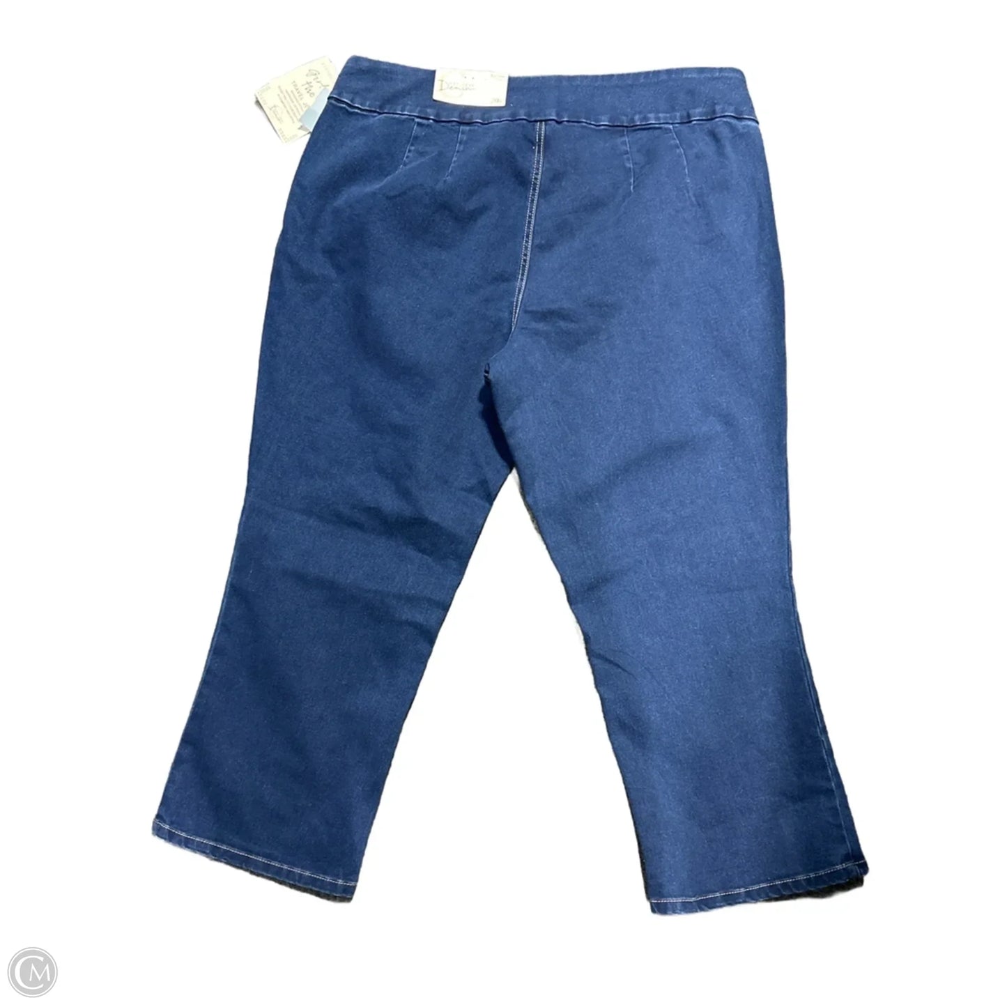 Jeans Cropped By Cme In Blue Denim, Size: 20