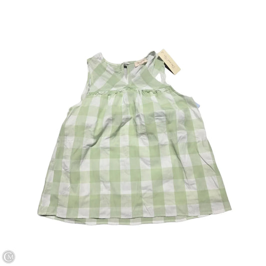 Tank Top By Doe & Rae In Green & White, Size: S