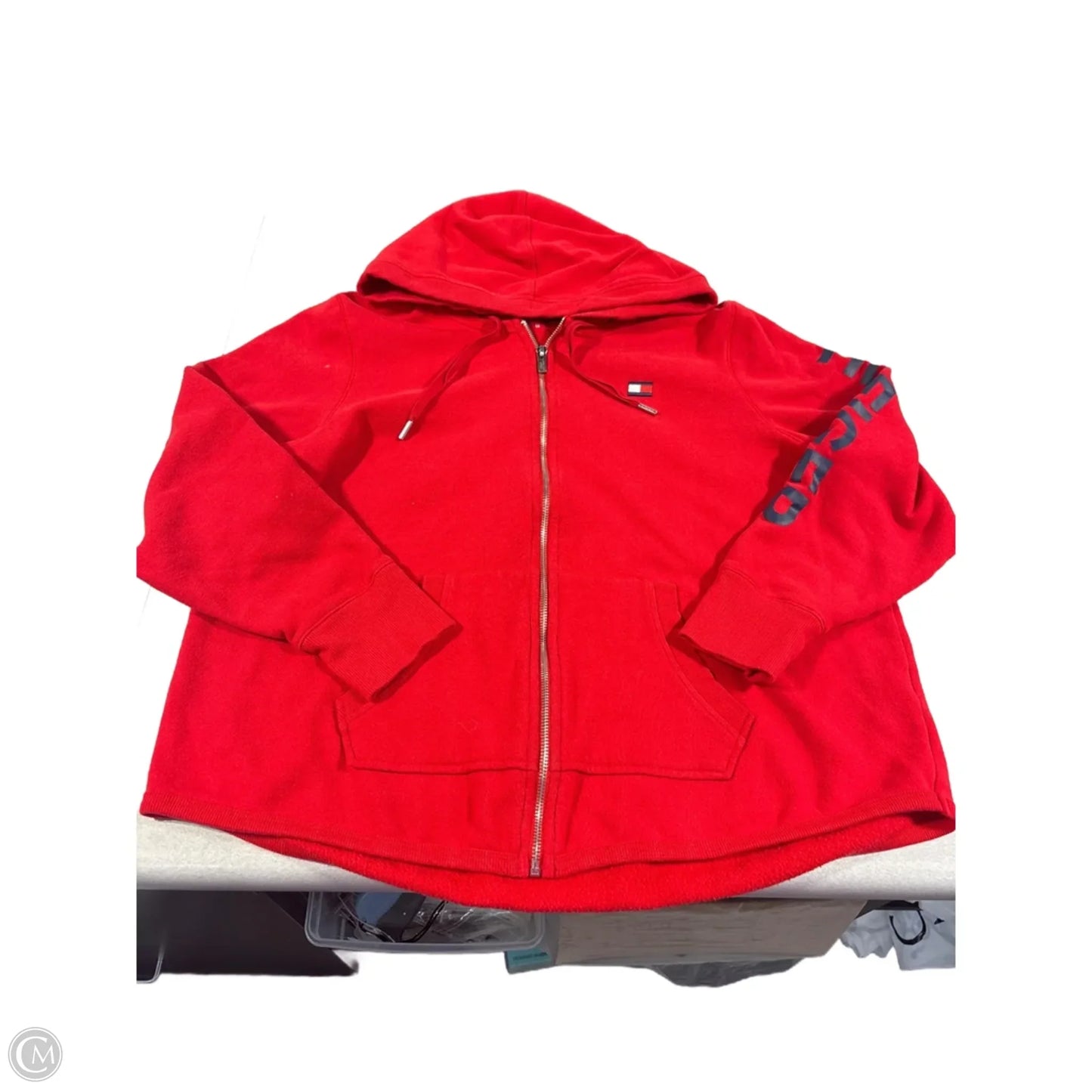 Sweatshirt Hoodie By Tommy Hilfiger In Red, Size: 1x
