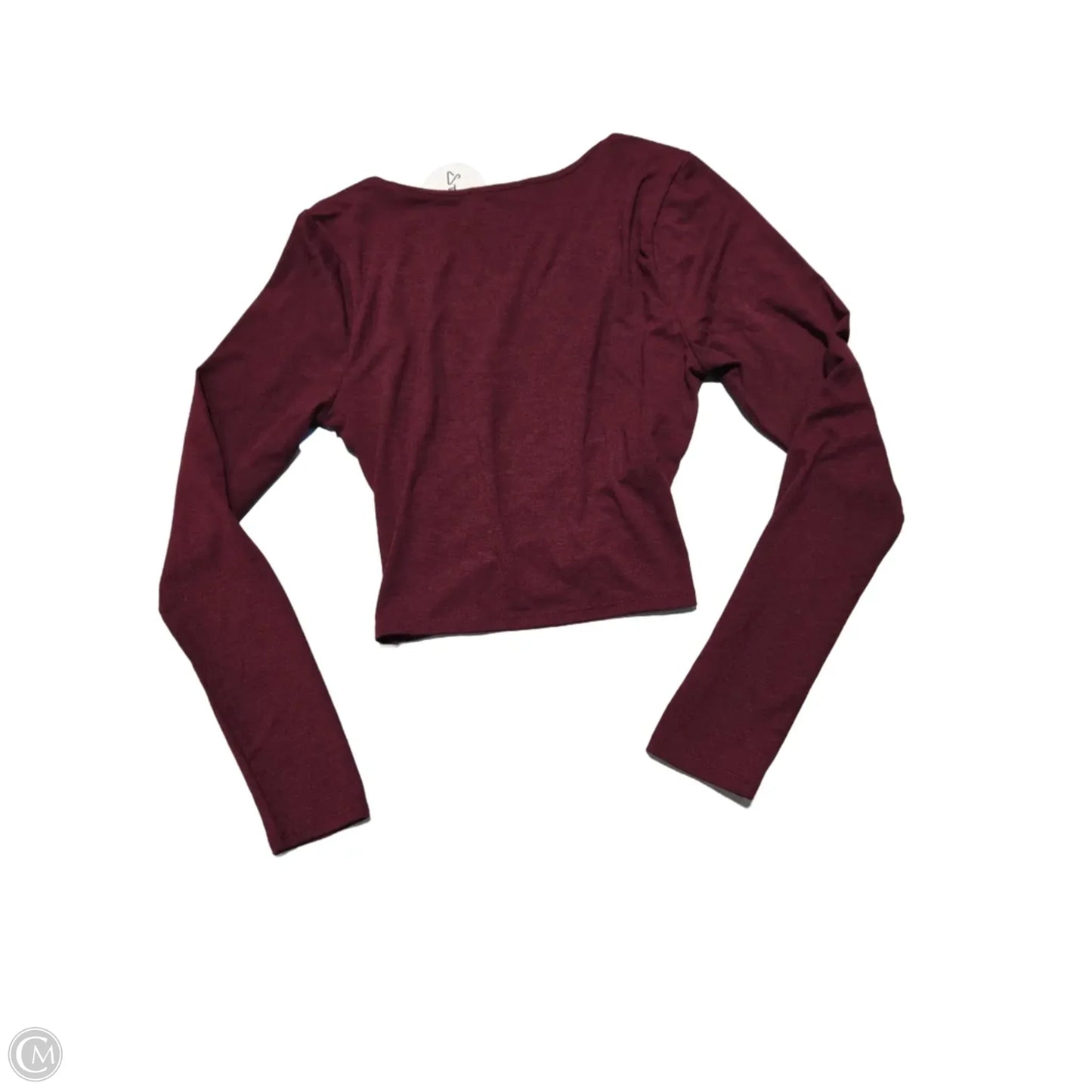 Top Long Sleeve By Zenana In Maroon, Size: L