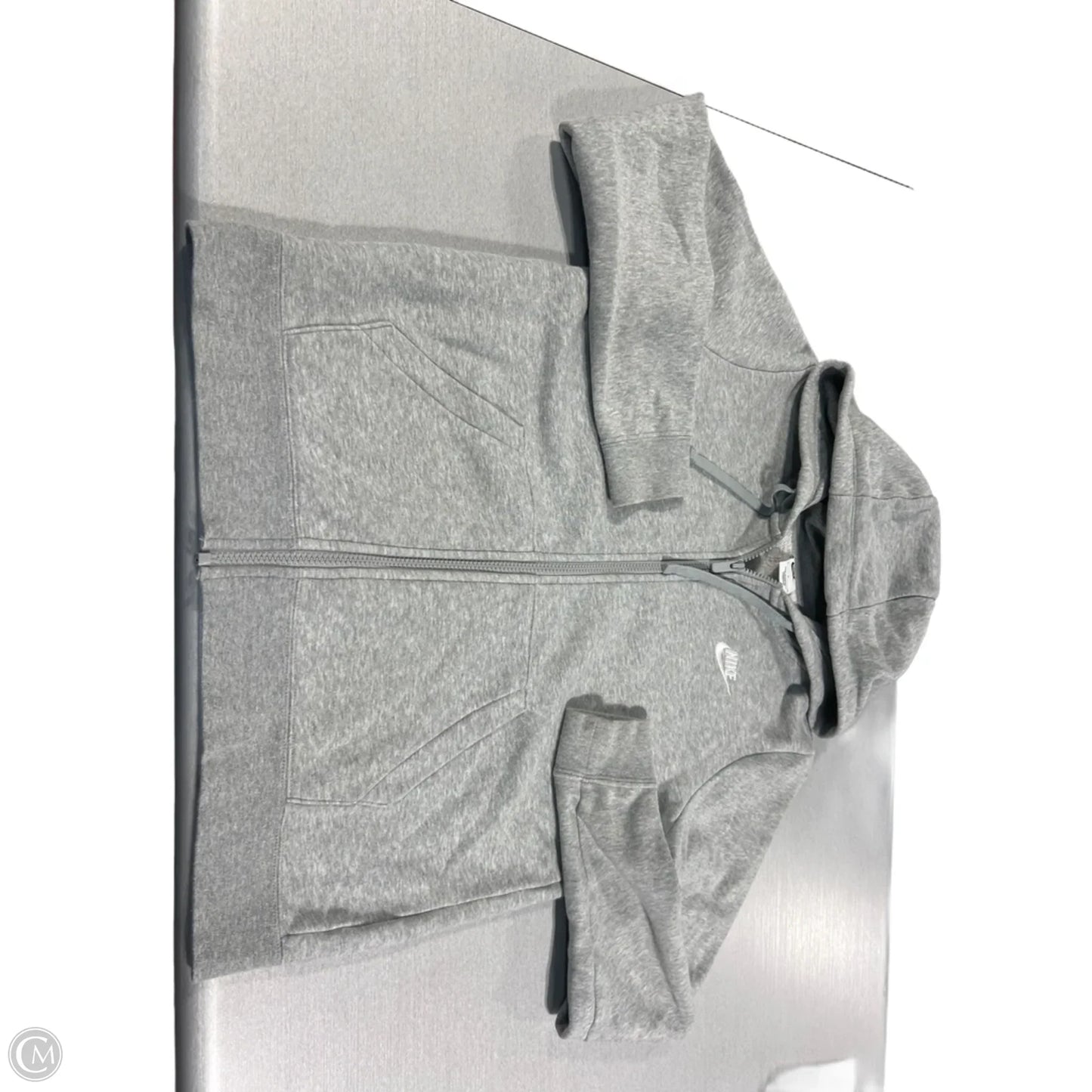 Sweatshirt Hoodie By Nike Apparel In Grey, Size: S