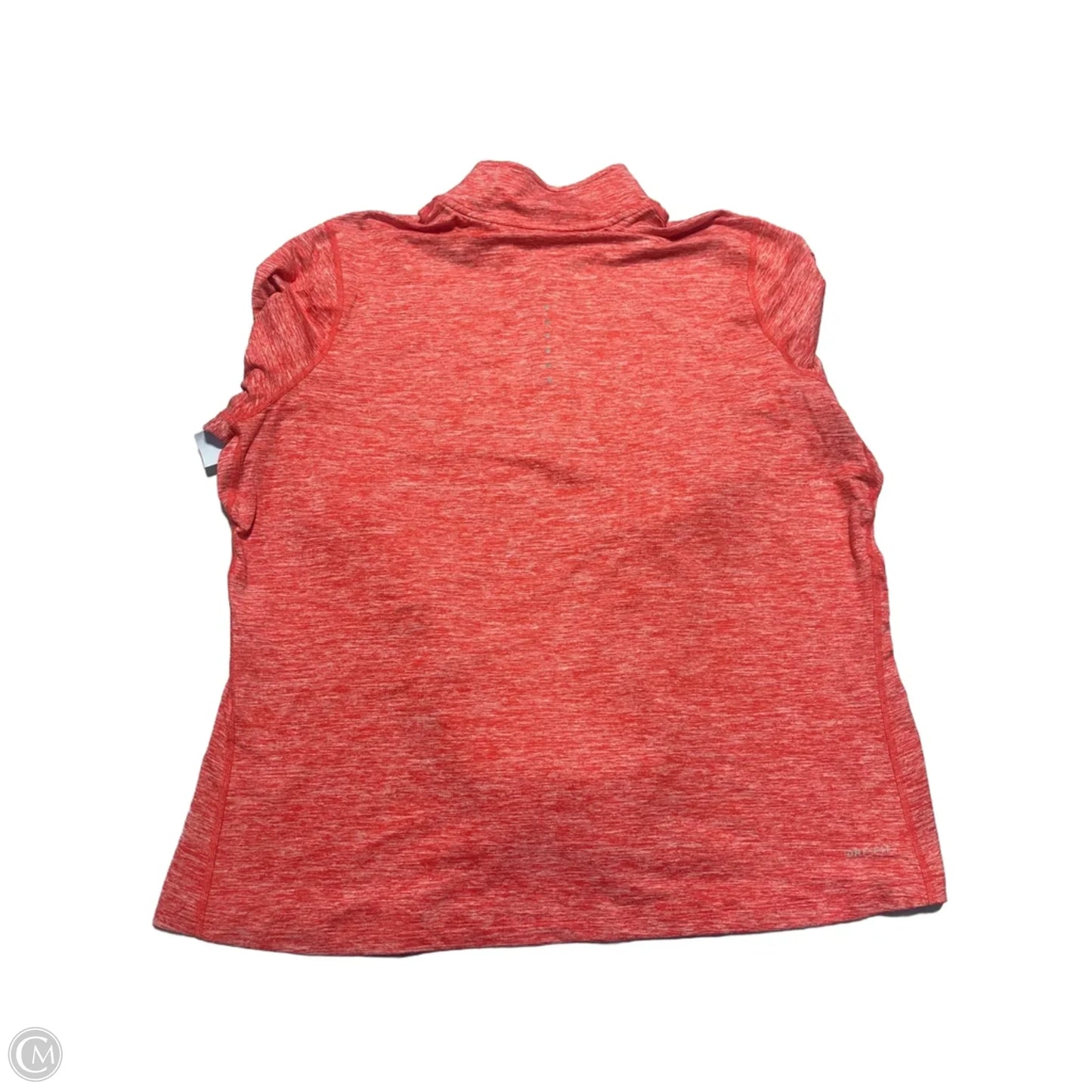 Athletic Top Long Sleeve Collar By Nike Apparel In Orange, Size: Xxl