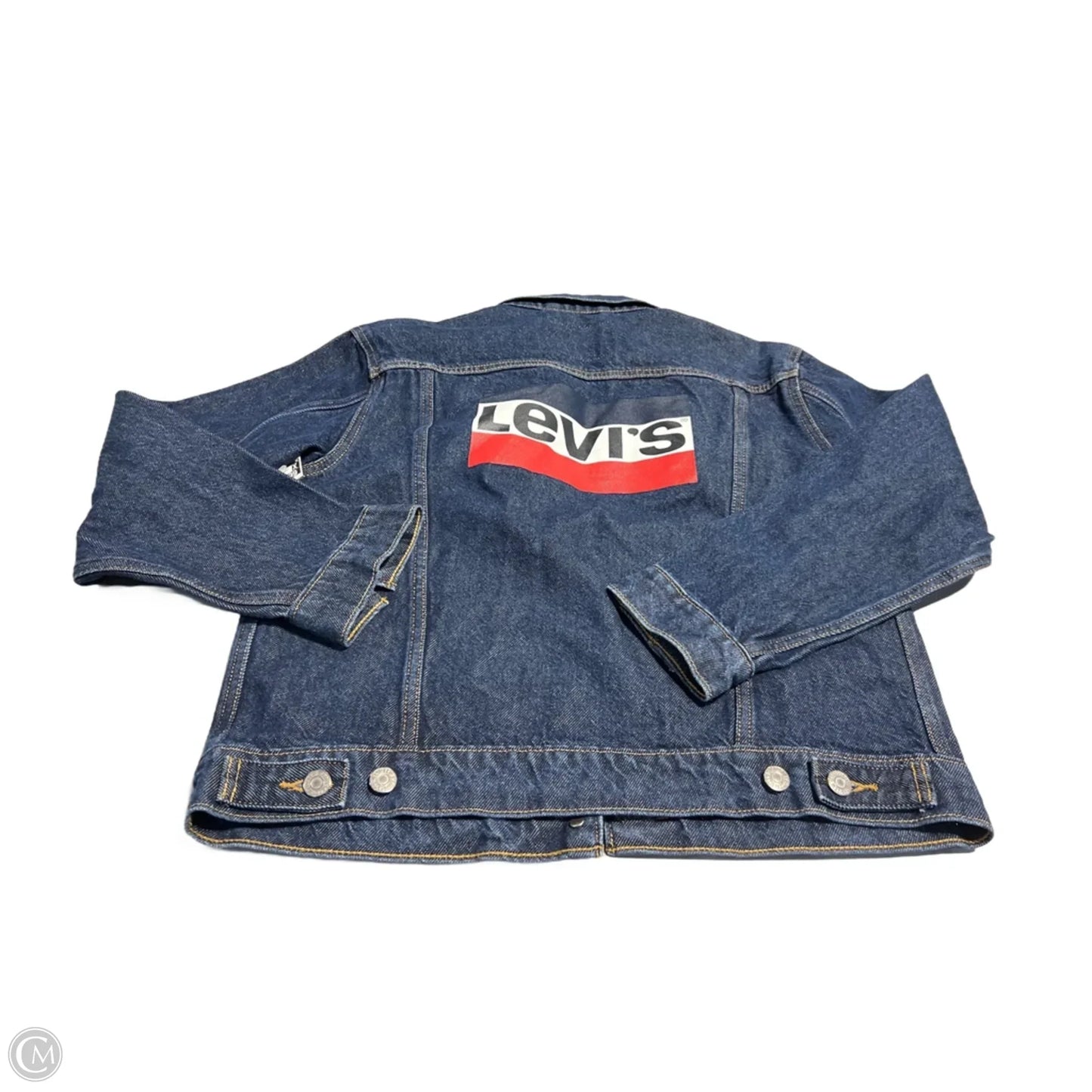 Jacket Denim By Levis In Blue Denim, Size: S