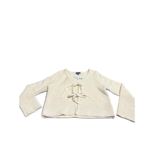 Sweater Cardigan By Miou Muse In Cream, Size: L