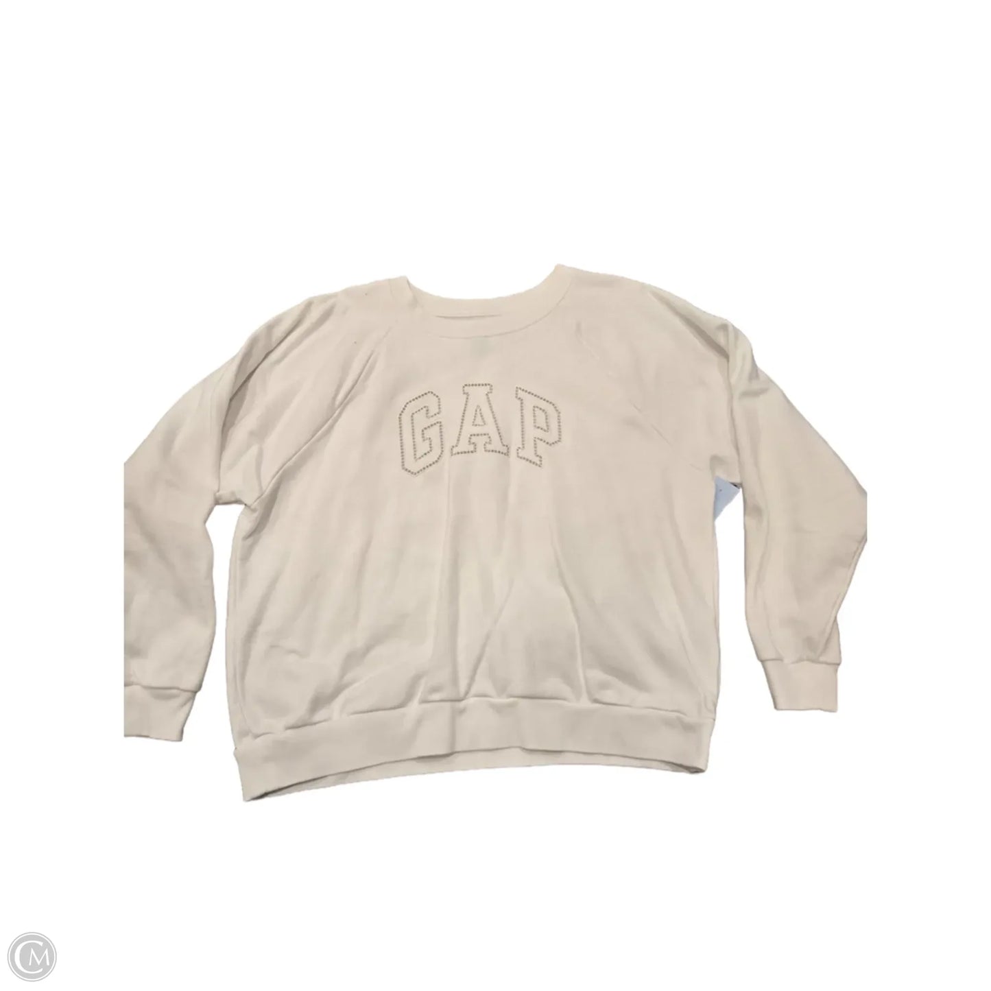 Sweatshirt Crewneck By Gap In White, Size: L