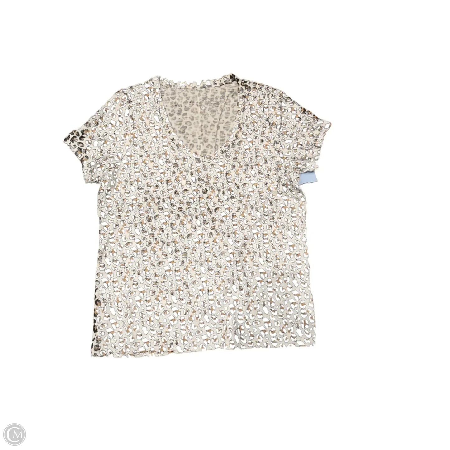Top Short Sleeve By Banana Republic In Animal Print, Size: M