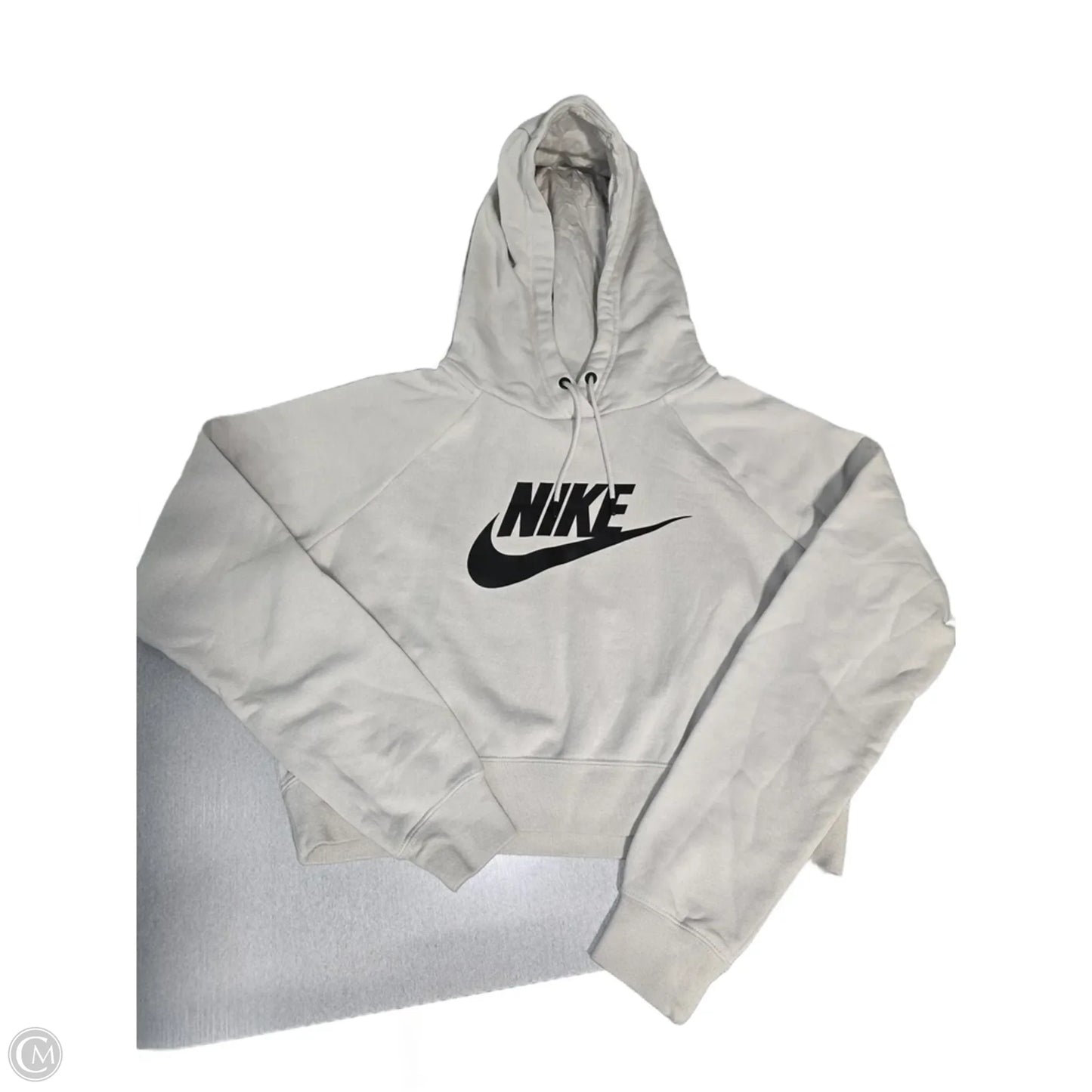 Sweatshirt Hoodie By Nike Apparel In Cream, Size: M