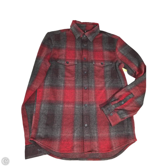 Top Long Sleeve By Express In Plaid Pattern, Size: S
