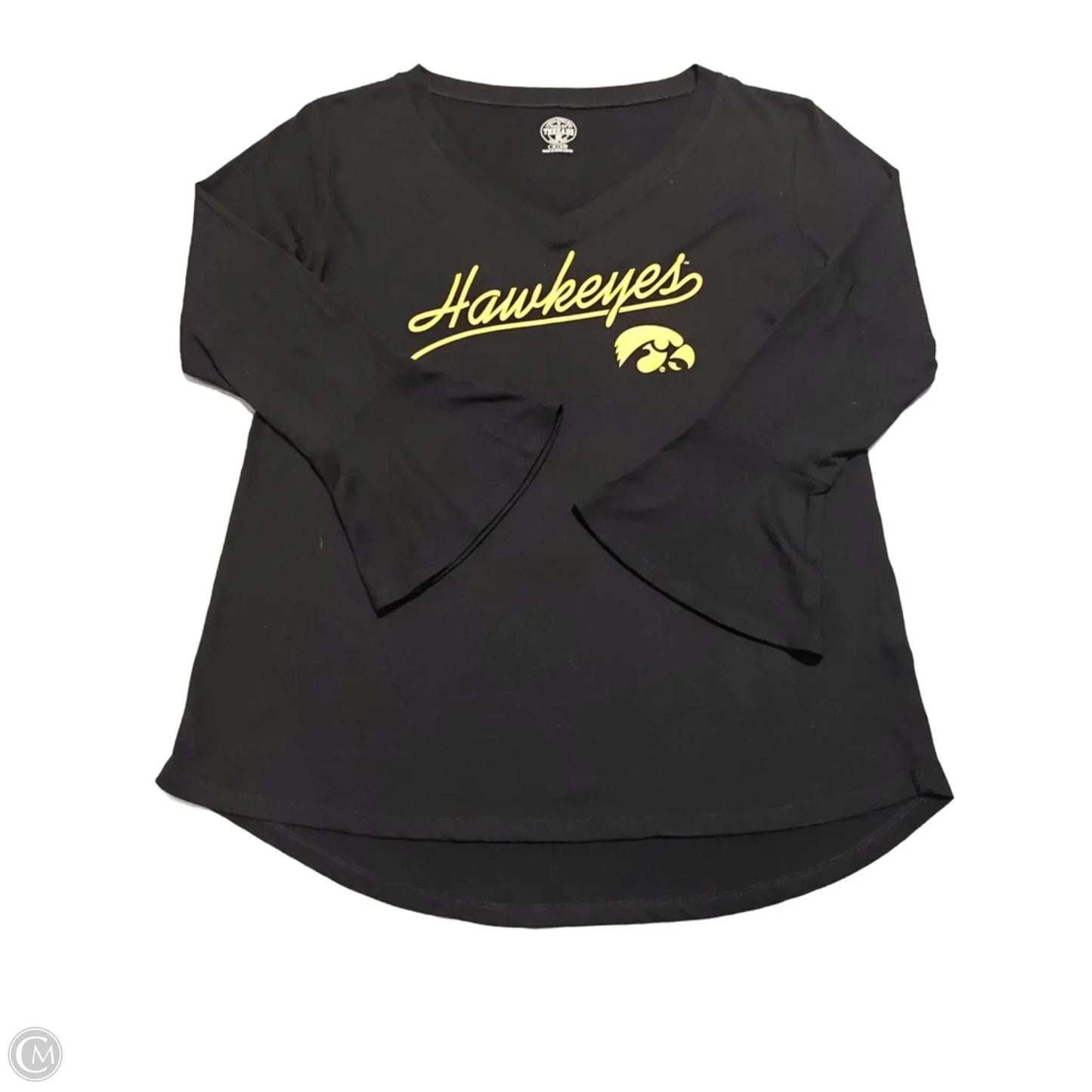 Top Long Sleeve By Cme In Black & Gold, Size: M