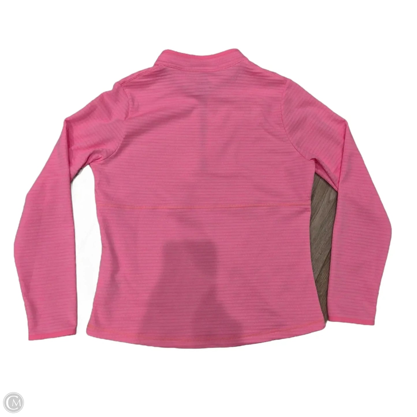 Athletic Top Long Sleeve Collar By Nike Apparel In Pink, Size: S