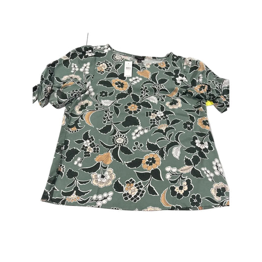 Top Short Sleeve By Ann Taylor In Floral Print, Size: L
