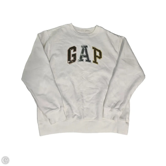 Sweatshirt Crewneck By Gap In Cream, Size: Xs
