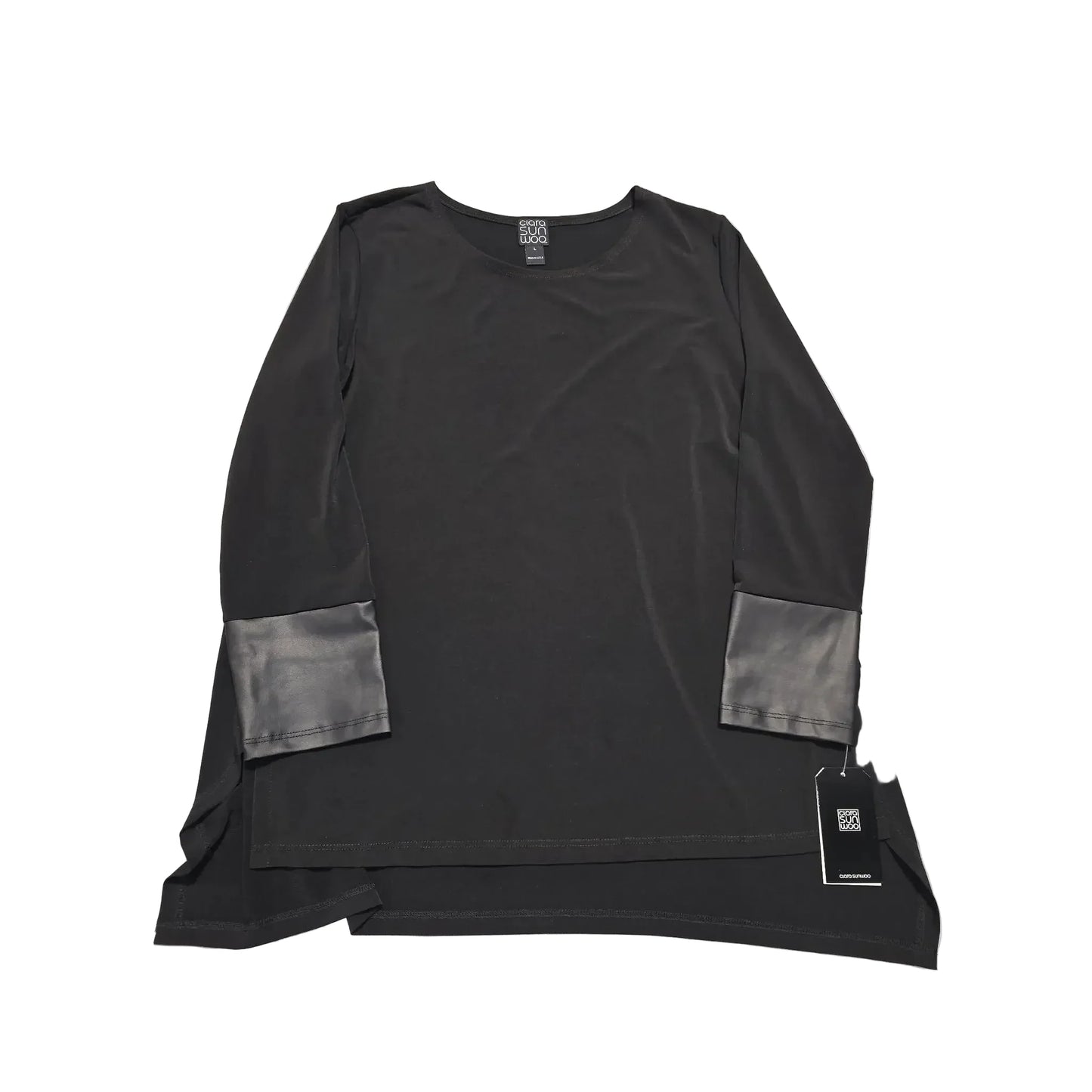 Top Long Sleeve By Clara Sun Woo In Black, Size: L