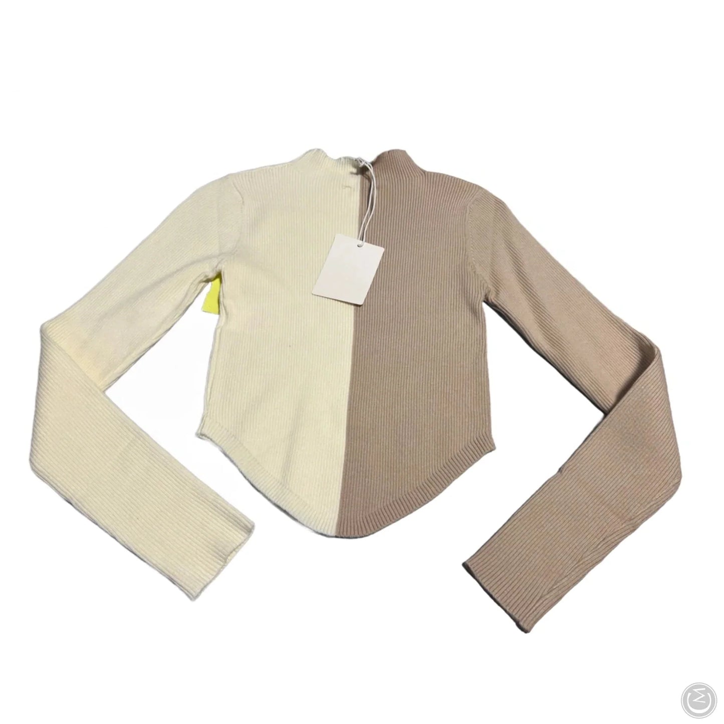 Sweater By Cme In Cream & Tan, Size: S