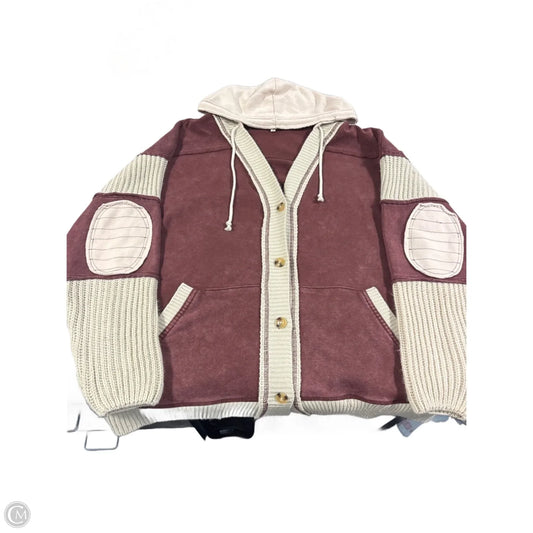 Sweatshirt Hoodie By Bke In Maroon, Size: Xxl
