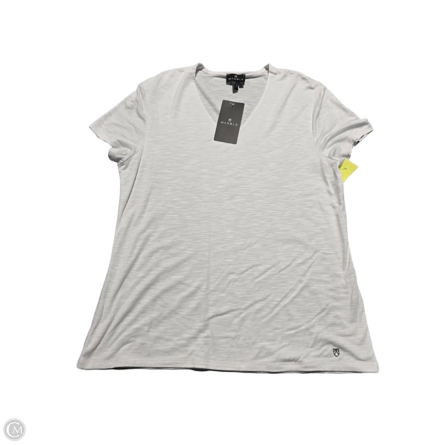 Top Short Sleeve By Cmc In White, Size: L