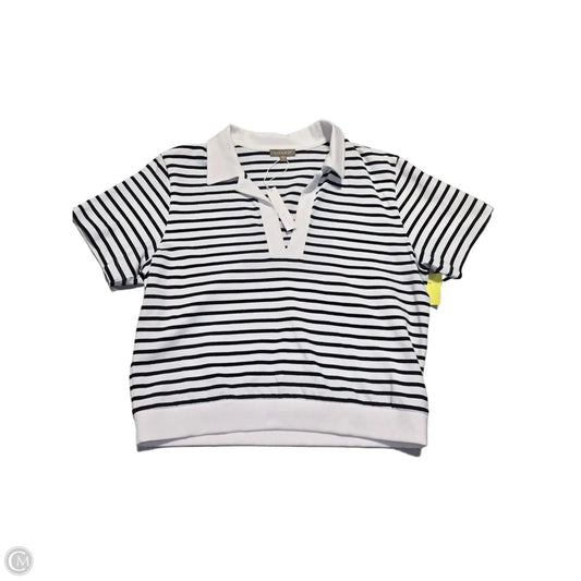 Top Short Sleeve By Lilla P In Striped Pattern, Size: L