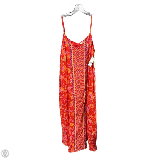 Dress Casual Maxi By Liverpool In Orange & Red, Size: M